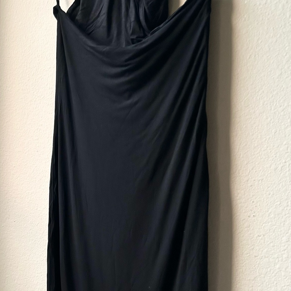 NWT Alieva DASHA One Shoulder MODERN MIDI Fitted DRESS in BLACK Sz M - Picture 11 of 15